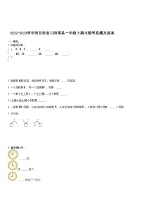 2022-2023学年河北张家口阳原县一年级上期末数学真题及答案