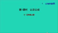 小学数学冀教版五年级上册七 土地的面积习题课件ppt