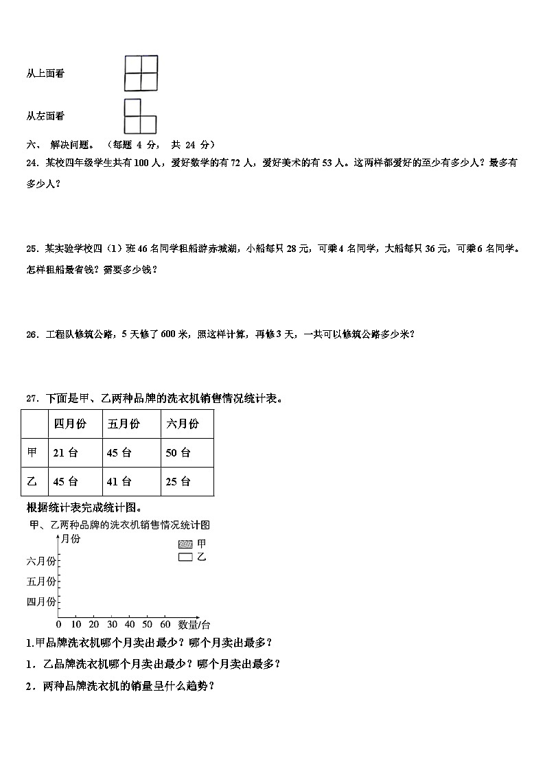 2023年安徽省六安市金安区数学四下期末联考试题含解析第3页