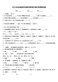 2023年山东省潍坊市高密市数学四下期末考试模拟试题含解析