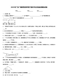 2023年广东广州越秀区数学四下期末学业质量监测模拟试题含解析