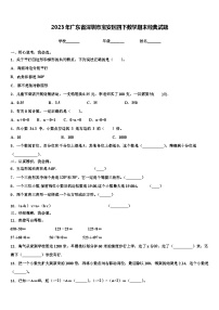 2023年广东省深圳市宝安区四下数学期末经典试题含解析