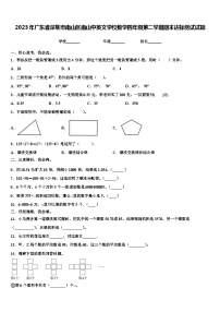 2023年广东省深圳市南山区南山中英文学校数学四年级第二学期期末达标测试试题含解析