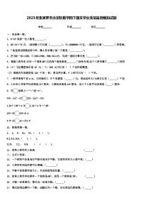 2023年张家界市永定区数学四下期末学业质量监测模拟试题含解析