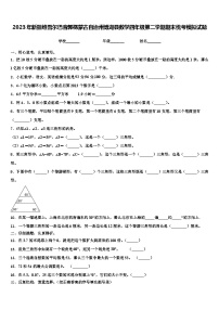 2023年新疆维吾尔巴音郭楞蒙古自治州博湖县数学四年级第二学期期末统考模拟试题含解析