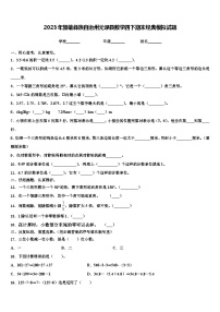 2023年楚雄彝族自治州元谋县数学四下期末经典模拟试题含解析