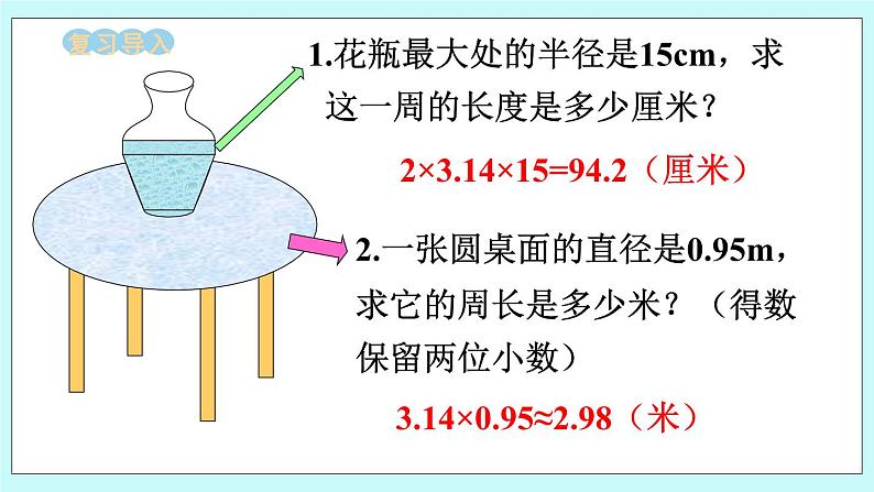 西师大版数学六年级上册2.4 圆的周长（2）　PPT课件02