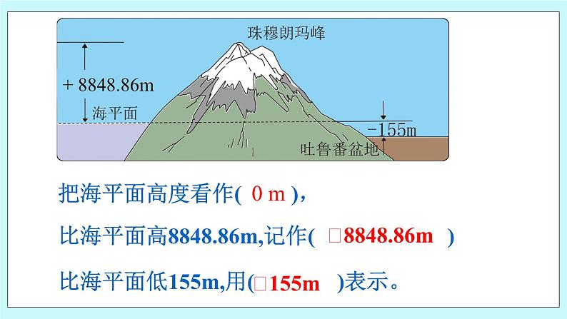 西师大版数学六年级上册7.1负数的初步认识　PPT课件08