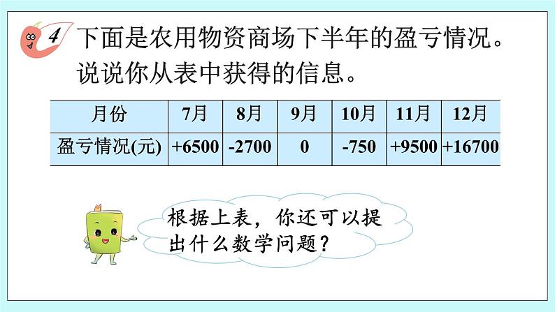 西师大版数学六年级上册7.2 用正负数表示相反意义的量　PPT课件08