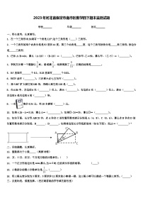 2023年河北省保定市南市区数学四下期末监测试题含解析