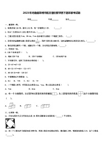 2023年河南省郑州市航空港区数学四下期末联考试题含解析