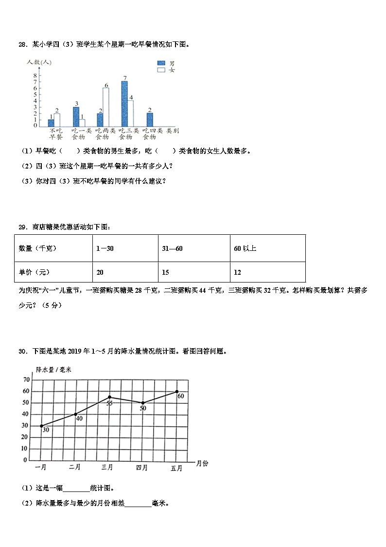2023年浑源县数学四下期末达标检测模拟试题含解析第3页