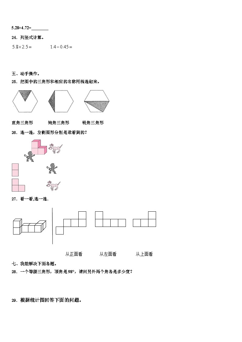 2023年浙江省淮北市数学四年级第二学期期末统考试题含解析03