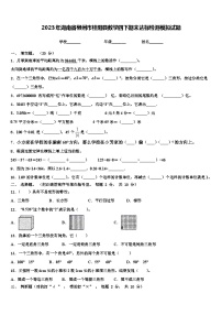 2023年湖南省郴州市桂阳县数学四下期末达标检测模拟试题含解析