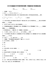 2023年湖南省长沙市年数学四年级第二学期期末复习检测模拟试题含解析