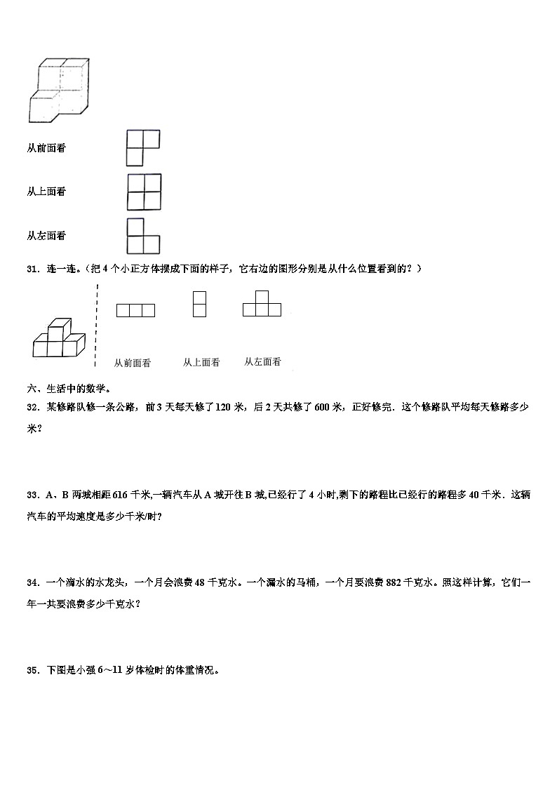 2023年苏州市吴江市数学四下期末复习检测试题含解析03