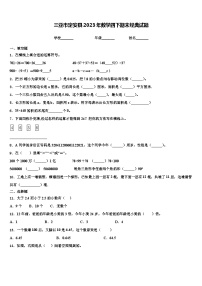 三亚市定安县2023年数学四下期末经典试题含解析