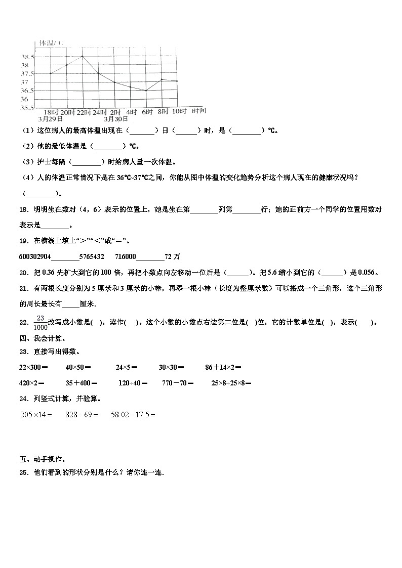 内蒙古赤峰市林西县2023年数学四年级第二学期期末学业质量监测模拟试题含解析第2页