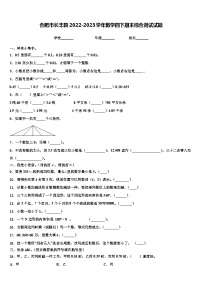 合肥市长丰县2022-2023学年数学四下期末综合测试试题含解析