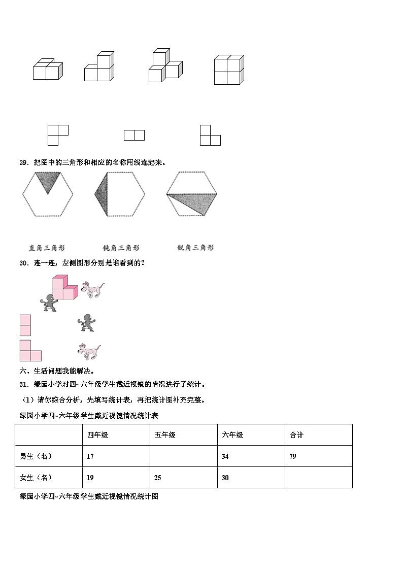 吕梁地区方山县2023年数学四年级第二学期期末预测试题含解析03