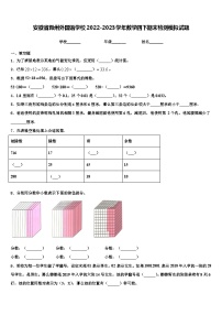 安徽省滁州外国语学校2022-2023学年数学四下期末检测模拟试题含解析