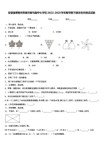 安徽省阜阳市界首市新马集中心学校2022-2023学年数学四下期末综合测试试题含解析