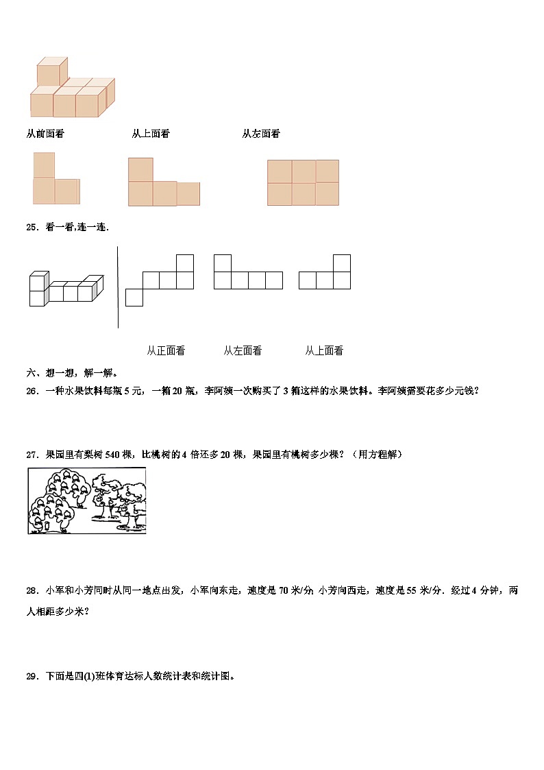 安徽省宣城市宁国市2023年数学四年级第二学期期末经典模拟试题含解析03