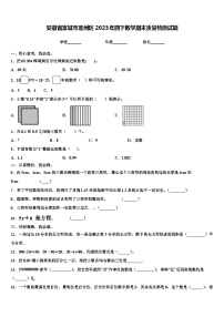 安徽省宣城市宣州区2023年四下数学期末质量检测试题含解析