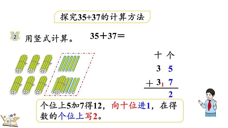 2.1.3 两位数加两位数（进位）笔算（课件）-二年级上册数学人教版05