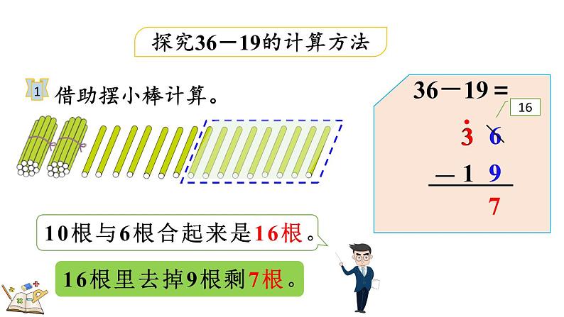 2.2.2 两位数减两位数（退位）笔算（课件）-二年级上册数学人教版第5页