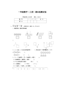 期末检测试卷（试题）一年级上册数学 人教版