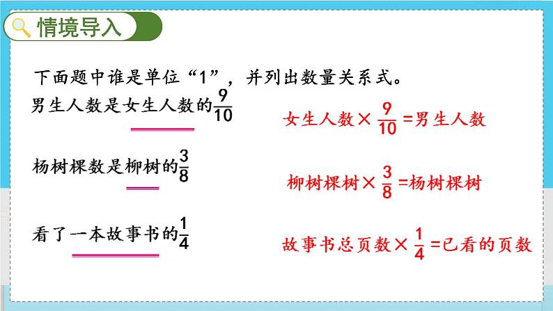 人教版数学六年级上册 第三单元 3.2.6 分数除法的应用（2） PPT课件+习题02