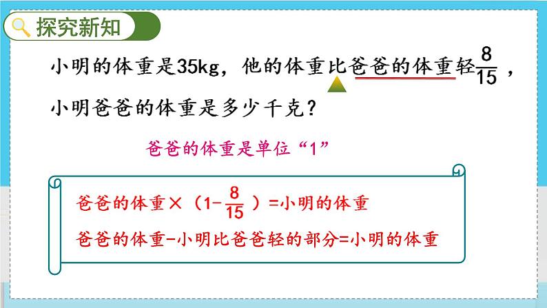 人教版数学六年级上册 第三单元 3.2.6 分数除法的应用（2） PPT课件+习题04