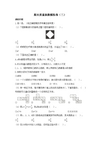 人教版数学五年级下学期期末质量抽测模拟卷（二）