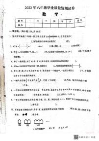 河南省驻马店市正阳县2022-2023学年六年级下学期期末测试数学试题