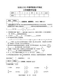 湖北省襄阳市保康县2022-2023学年六年级下学期素质水平测试数学试