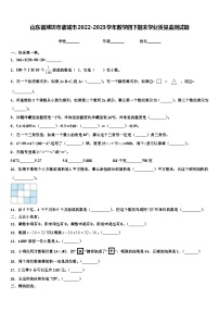 山东省潍坊市诸城市2022-2023学年数学四下期末学业质量监测试题含解析