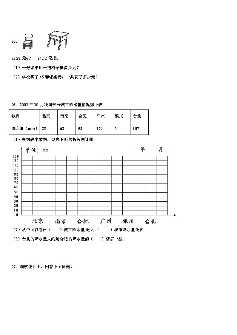 山东省烟台市招远市2023年四年级数学第二学期期末复习检测试题含解析第3页