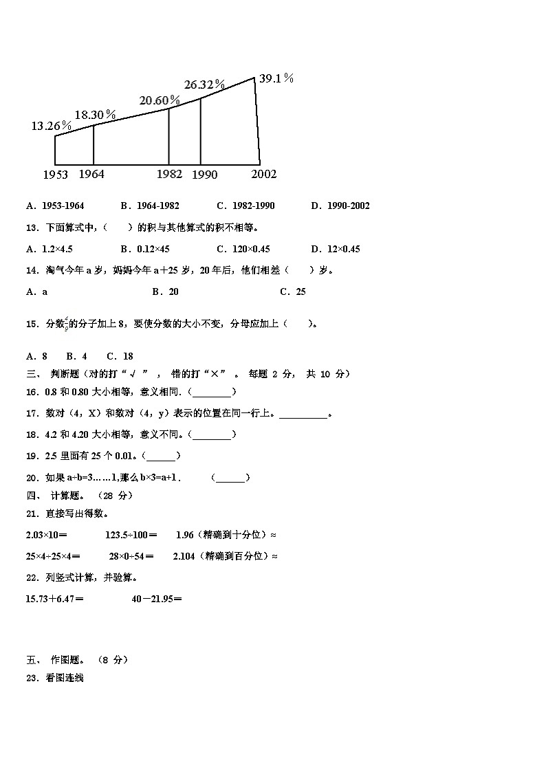 山东省青岛市平度市2022-2023学年四年级数学第二学期期末预测试题含解析第2页