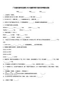 广东省河源市东源县2023届数学四下期末统考模拟试题含解析