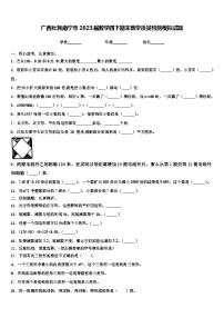 广西壮族南宁市2023届数学四下期末教学质量检测模拟试题含解析