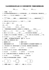 文山壮族苗族自治州文山县2023年四年级数学第二学期期末调研模拟试题含解析