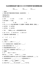 文山壮族苗族自治州广南县2022-2023学年数学四下期末调研模拟试题含解析