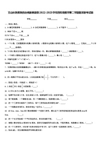 文山壮族苗族自治州麻栗坡县2022-2023学年四年级数学第二学期期末联考试题含解析