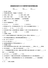 新疆省克拉玛依市2023年数学四下期末统考模拟试题含解析