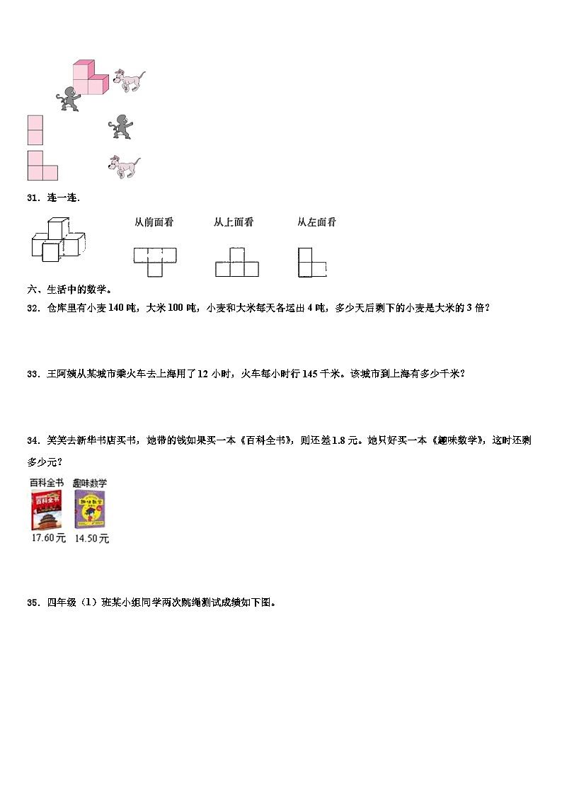 林芝地区朗县2023年数学四年级第二学期期末调研试题含解析03