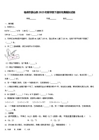 梧州市蒙山县2023年数学四下期末经典模拟试题含解析