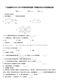 广东省惠州市2022-2023学年数学四年级第二学期期末学业水平测试模拟试题含解析