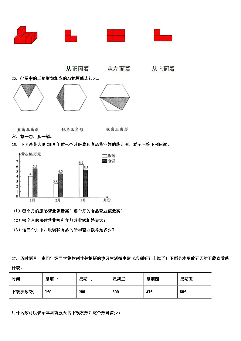山西省忻州市河曲县2022-2023学年数学四下期末学业水平测试试题含解析第3页