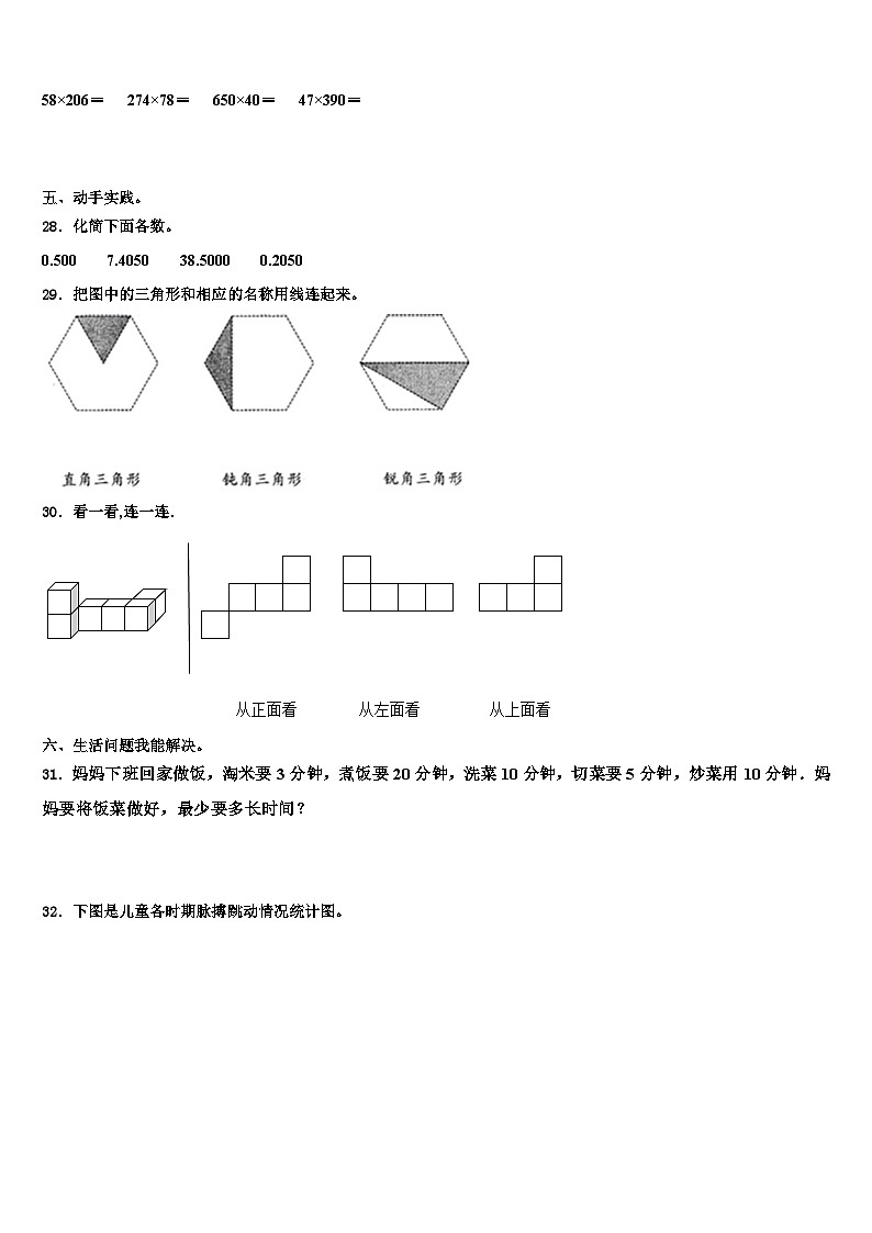 武强县2023年数学四下期末联考试题含解析第3页